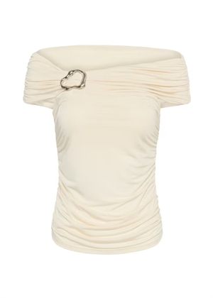 Laily offshoulder top Egret Gestuz 